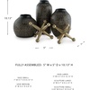image:imageSignature Design by Ashley Metal Shelf Decor Set White amp Gold Set of 5Black  Gold