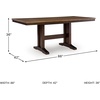 image:imageSignature Design by Ashley Moriville Counter Height Dining Extension TableLight Brown  Dark Brown
