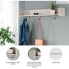 image:imageSignature Design by Ashley Neilsville Wall Mounted Coat Rack with Shelf WhitewashBeige