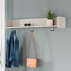 image:imageSignature Design by Ashley Neilsville Wall Mounted Coat Rack with Shelf WhitewashBeige