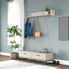 image:imageSignature Design by Ashley Neilsville Wall Mounted Coat Rack with Shelf WhitewashBeige