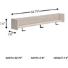 image:imageSignature Design by Ashley Neilsville Wall Mounted Coat Rack with Shelf WhitewashBeige