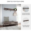 image:imageSignature Design by Ashley Neilsville Wall Mounted Coat Rack with Shelf WhitewashGrayish Brown