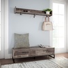 image:imageSignature Design by Ashley Neilsville Wall Mounted Coat Rack with Shelf WhitewashGrayish Brown