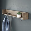 image:imageSignature Design by Ashley Neilsville Wall Mounted Coat Rack with Shelf WhitewashNatural Beige