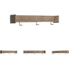 image:imageSignature Design by Ashley Neilsville Wall Mounted Coat Rack with Shelf WhitewashNatural Beige
