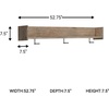 image:imageSignature Design by Ashley Neilsville Wall Mounted Coat Rack with Shelf WhitewashNatural Beige