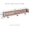 image:imageSignature Design by Ashley Neilsville Wall Mounted Coat Rack with Shelf WhitewashWhitewash