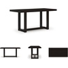 image:imageSignature Design by Ashley Neymorton Modern Counter Height Dining Table with Trestle Base Thick Top Profile Mango Veneer Dark Brown Finish Seats 4Contemporary