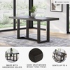 image:imageSignature Design by Ashley Neymorton Modern Counter Height Dining Table with Trestle Base Thick Top Profile Mango Veneer Dark Brown Finish Seats 4Contemporary