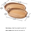image:imageSignature Design by Ashley Oval Decorative Tray Set of 2 Rustic Brown