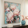 image:imageSignature Design by Ashley Parryville Classic Hand Painted Flower Wall Art 48 x 48 Inches Blue amp Pink