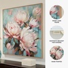 image:imageSignature Design by Ashley Parryville Classic Hand Painted Flower Wall Art 48 x 48 Inches Blue amp Pink