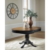 image:imageSignature Design by Ashley Phillinger Casual Dining Butterfly Extension Table Seats up to 6 Medium Brown amp Black