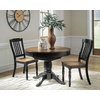 image:imageSignature Design by Ashley Phillinger Casual Dining Butterfly Extension Table Seats up to 6 Medium Brown amp Black