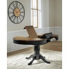 image:imageSignature Design by Ashley Phillinger Casual Dining Butterfly Extension Table Seats up to 6 Medium Brown amp Black