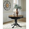 image:imageSignature Design by Ashley Phillinger Casual Dining Butterfly Extension Table Seats up to 6 Medium Brown amp Black
