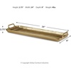image:imageSignature Design by Ashley Posy Rectangle Gold Decorative Metal Tray