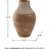 image:imageSignature Design by Ashley Reclove Casual Indoor Abstract Terra Cotta Tabletop Vase White amp Light BrownWhite  Light Brown