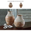 image:imageSignature Design by Ashley Reclove Casual Indoor Abstract Terra Cotta Tabletop Vase White amp Light BrownWhite  Light Brown