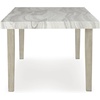 image:imageSignature Design by Ashley Rectangular Dining Table Faux Marble 76 in