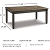 image:imageSignature Design by Ashley Rectangular Farmhouse Dining Table 6 DrawersAlmost Black