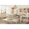 image:imageSignature Design by Ashley Rectangular Farmhouse Dining Table 6 DrawersWhitewash