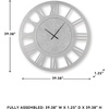 image:imageSignature Design by Ashley Reinport Contemporary Glass and Crystal Analog Wall Clock with Roman Numerals Sliver amp Black