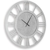 image:imageSignature Design by Ashley Reinport Contemporary Glass and Crystal Analog Wall Clock with Roman Numerals Sliver amp Black
