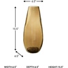 image:imageSignature Design by Ashley Rhettman 155 Contemporary Amber Glass Vase65 W x 65 D x 16 H