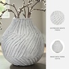 image:imageSignature Design by Ashley Round Terra Cotta Vase Distressed WhiteWhite