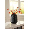 image:imageSignature Design by Ashley Ryanford Modern Indoor 10 HandCarved Glass Tabletop Vase Black725 W x 725 D x 10 H