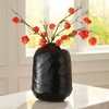 image:imageSignature Design by Ashley Ryanford Modern Indoor 10 HandCarved Glass Tabletop Vase Black725 W x 725 D x 10 H