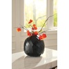 image:imageSignature Design by Ashley Ryanford Modern Indoor 10 HandCarved Glass Tabletop Vase Black75 W x 75 D x 7 H
