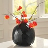 image:imageSignature Design by Ashley Ryanford Modern Indoor 10 HandCarved Glass Tabletop Vase Black75 W x 75 D x 7 H