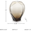 image:imageSignature Design by Ashley Sculptural Amber Brown Glass Flower Vase