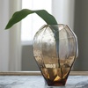 image:imageSignature Design by Ashley Sculptural Amber Brown Glass Flower Vase