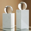 image:imageSignature Design by Ashley Sellner Sculpture Clear Crystal and White Marble Sculpture Minimalist Modern Accent for Contemporary Shelves Consoles and Tabletops 5 W x 5 D x 1225 H5 W x 5 D x 1225 H