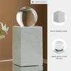 image:imageSignature Design by Ashley Sellner Sculpture Clear Crystal and White Marble Sculpture Minimalist Modern Accent for Contemporary Shelves Consoles and Tabletops 5 W x 5 D x 1225 H5 W x 5 D x 1225 H