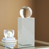 image:imageSignature Design by Ashley Sellner Sculpture Clear Crystal and White Marble Sculpture Minimalist Modern Accent for Contemporary Shelves Consoles and Tabletops 5 W x 5 D x 1225 H5 W x 5 D x 1425 H