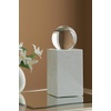image:imageSignature Design by Ashley Sellner Sculpture Clear Crystal and White Marble Sculpture Minimalist Modern Accent for Contemporary Shelves Consoles and Tabletops 5 W x 5 D x 1225 H5 W x 5 D x 1225 H