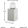image:imageSignature Design by Ashley Sellner Sculpture Clear Crystal and White Marble Sculpture Minimalist Modern Accent for Contemporary Shelves Consoles and Tabletops 5 W x 5 D x 1225 H5 W x 5 D x 1425 H