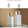 image:imageSignature Design by Ashley Sellner Sculpture Clear Crystal and White Marble Sculpture Minimalist Modern Accent for Contemporary Shelves Consoles and Tabletops 5 W x 5 D x 1225 H5 W x 5 D x 1425 H