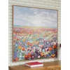 image:imageSignature Design by Ashley Sethford Classic Hand Painted Flower Wall Art 48 x 48 Inches Blue amp Orange