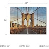 image:imageSignature Design by Ashley Shayward Contemporary Brooklyn Bridge Glass Wall Art 48 x 36 Inches Blue amp Light Brown