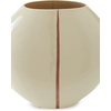 image:imageSignature Design by Ashley Sheabourne Contemporary Glass Vase Large 13 Inch Width Wide Mouth HandPainted CopperTone Line Tabletop Console Decor for Dry Florals Cream 125 H1025 W x 525 D x 9 H