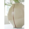 image:imageSignature Design by Ashley Sheabourne Contemporary Glass Vase Large 13 Inch Width Wide Mouth HandPainted CopperTone Line Tabletop Console Decor for Dry Florals Cream 125 H13 W x 775 D x 12 H