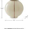image:imageSignature Design by Ashley Sheabourne Contemporary Glass Vase Large 13 Inch Width Wide Mouth HandPainted CopperTone Line Tabletop Console Decor for Dry Florals Cream 125 H13 W x 775 D x 12 H