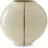 image:imageSignature Design by Ashley Sheabourne Contemporary Glass Vase Large 13 Inch Width Wide Mouth HandPainted CopperTone Line Tabletop Console Decor for Dry Florals Cream 125 H13 W x 775 D x 12 H