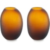 image:imageSignature Design by Ashley Small Amber Glass Vase GridDark Brown